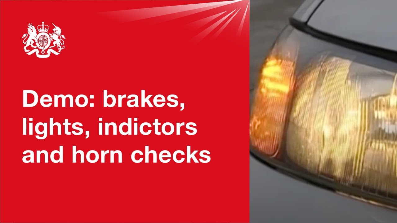 Brakes, lights, indicators and horn checks
