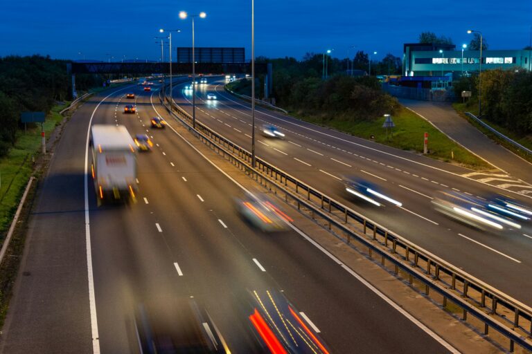Motorway driving at night to build confidence in higher-speed traffic conditions